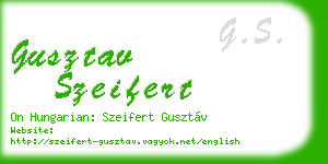 gusztav szeifert business card