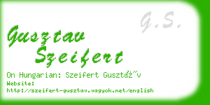 gusztav szeifert business card